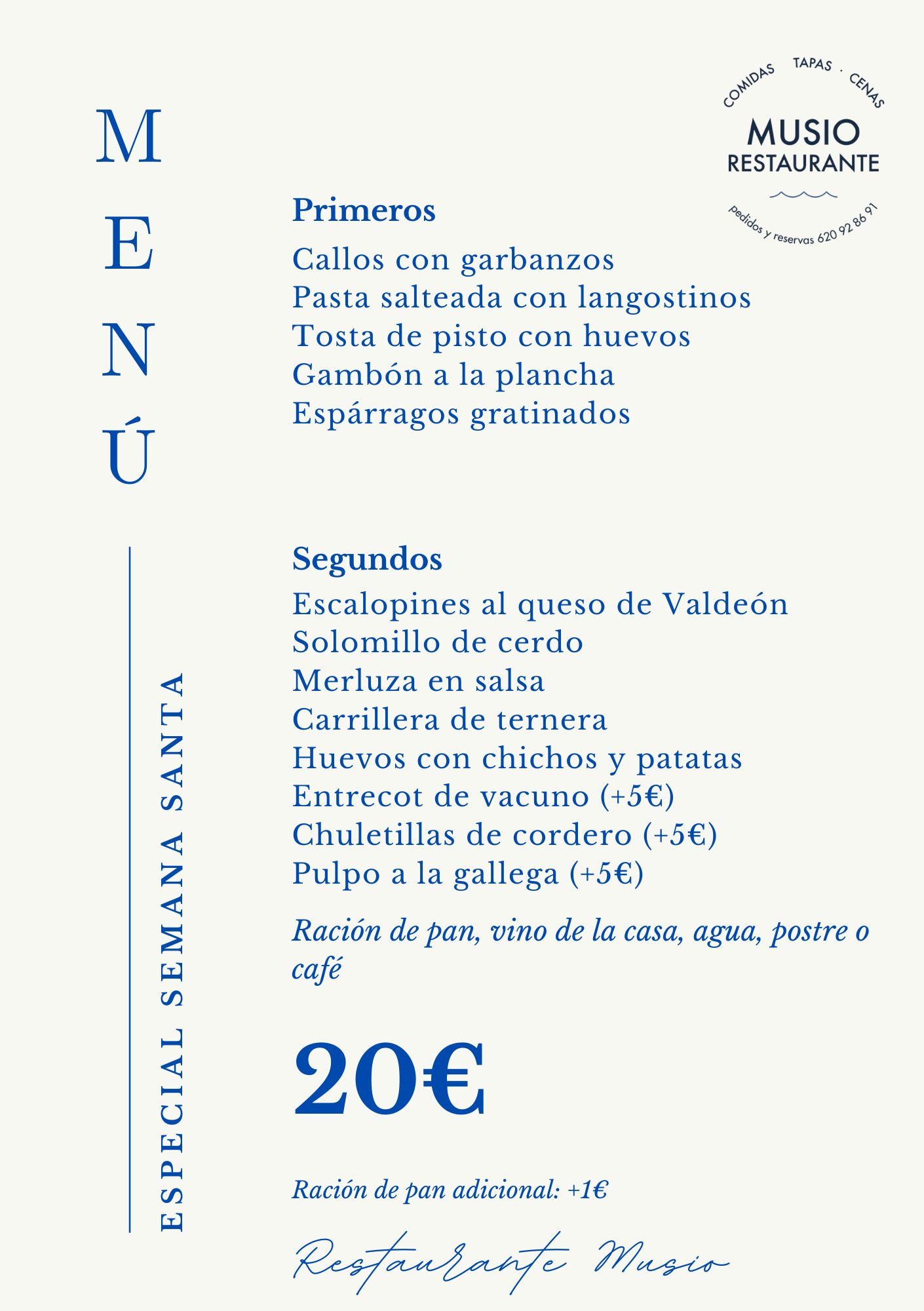Menu Musio Especial sin infantil A5 04042026