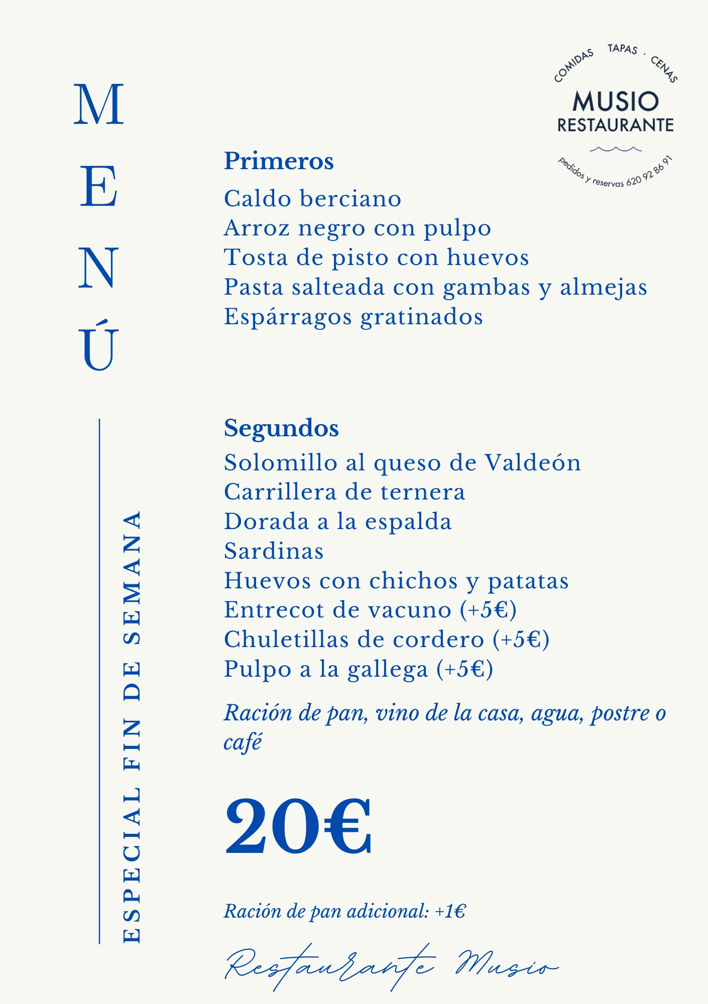 Menu Musio Especial sin infantil A5 11042026